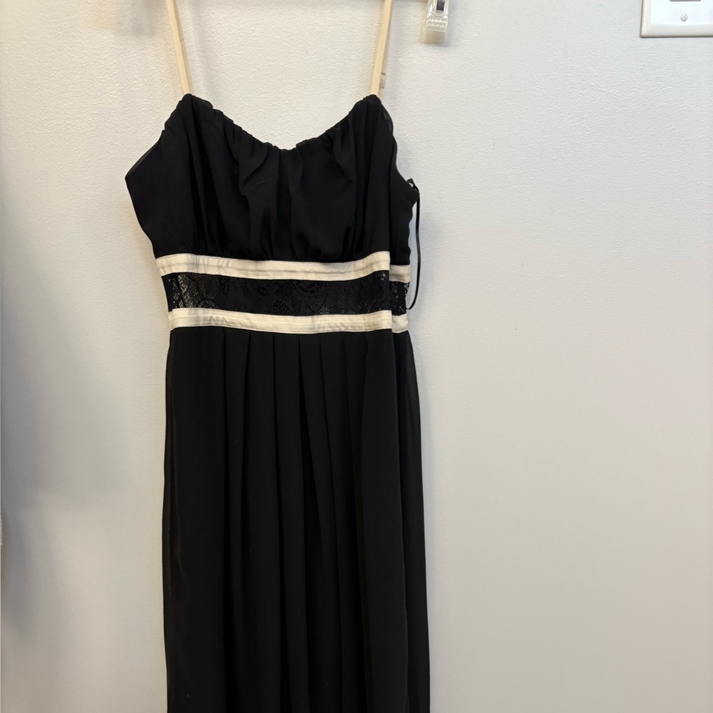 Elegant Black and Tan Women's Dress